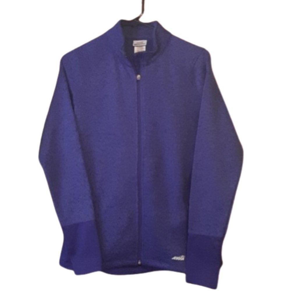 Avia Athletic Sweatshirt Size M Full Front Zip Blue Heathered